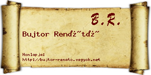 Bujtor Renátó névjegykártya