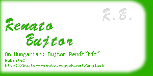 renato bujtor business card